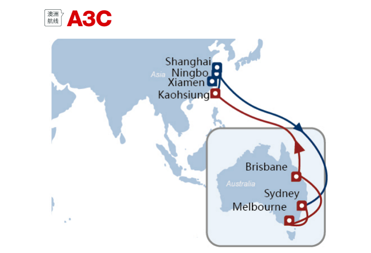 海運到澳大利亞 A3C